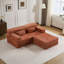 Canapé à compression Mahjong, canapé-lit convertible au sol, canapé modulaire modulaire désossé DIY, aucun assemblage requis, tissu polaire circulaire, surdimensionné 2 places avec 1 repose-pieds-763794486