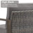 6-Piece Outdoor Rattan Modern Garden Fire Pit Set With Sofa, Swivel Chairs And Ottomans-495958238-495958235