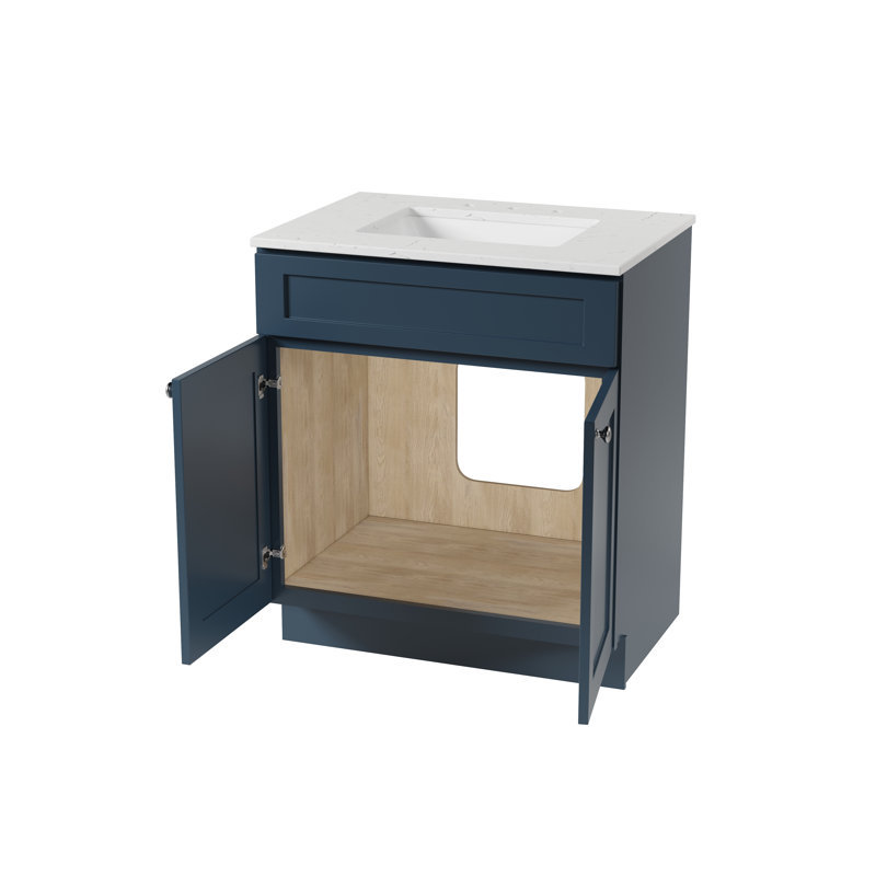 Ensemble de meuble-lavabo simple 30 po Chrisna, Bleu