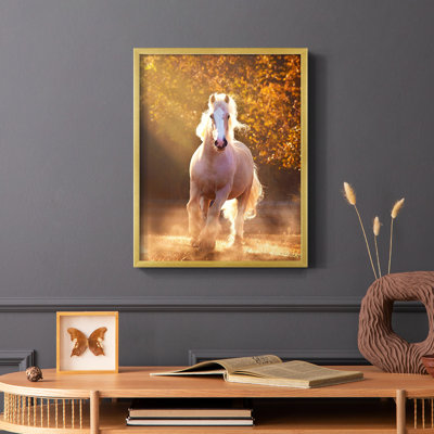 Horse Motion VIII Framed Print - Solid Wood