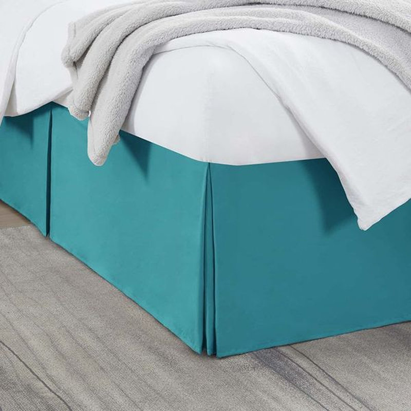 Luxury Pleated 14" Bed Skirt, Teal, Full