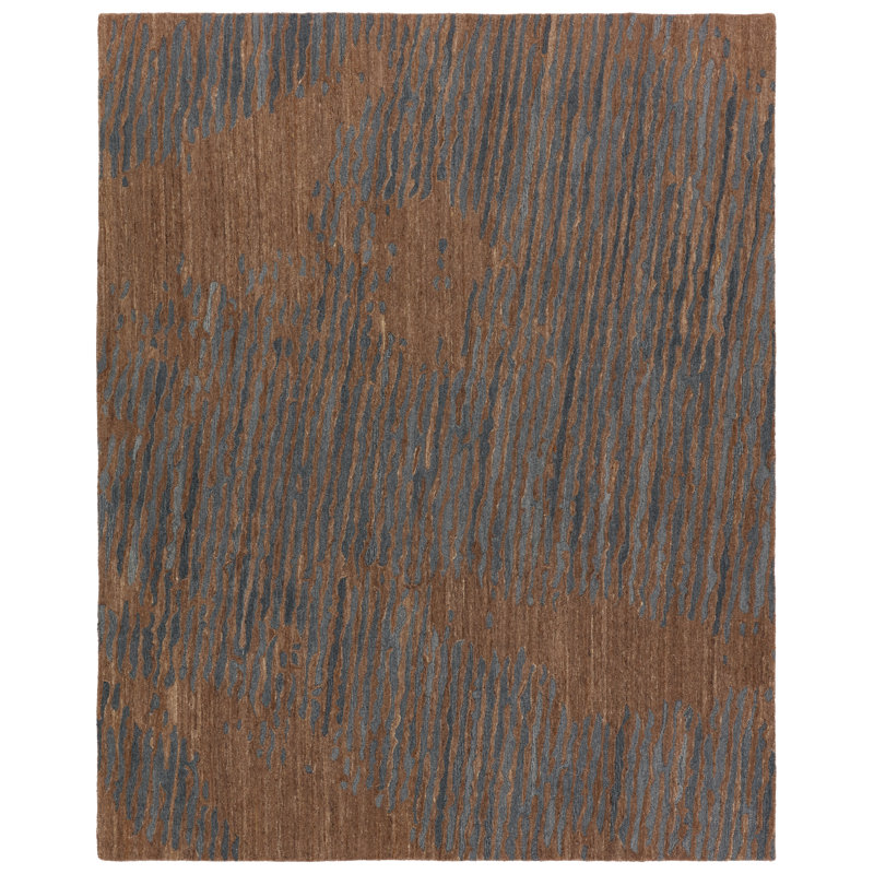 Verde Home By Jaipur Living Stockholm PVH16 Handmade Abstract Brown and Slate Area Rug (10'x14'), Rectangle 8' x 10'