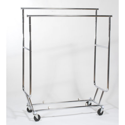 Metal Adjustable Rolling Clothing Rack