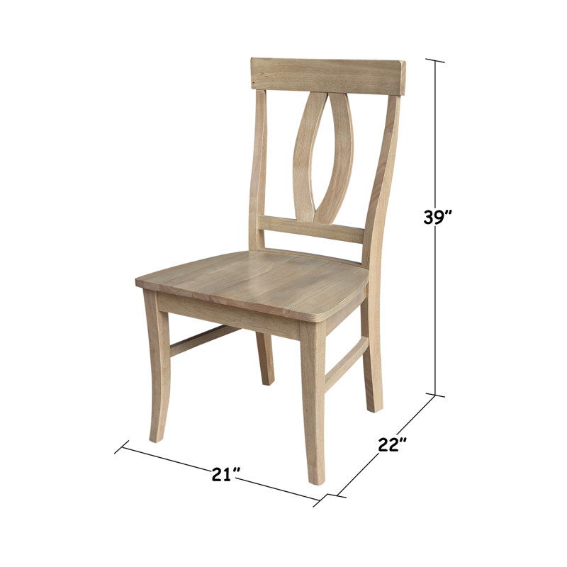 Chaise d'appoint en bois massif Arite, Miel