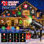 Projecteurs lumineux décoratifs de Noël, projecteur DEL flocons de neige avec 12 motifs de diapositives, décorations lumineuses extérieures pour Noël et les fêtes d'anniversaire.