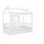 Lit simple en bois avec lit gigogne simple (blanc)