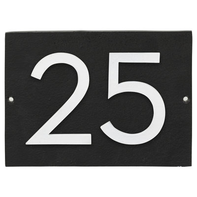 Plaque d’adresse murale sur 1 ligne flottante