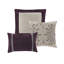Édredon 7 pièces en très grand daim mauve, style transitionnel, coussins brodés, 2 taies décoratives, 1 jupe de lit, taies décoratives assorties-119448889-119448890