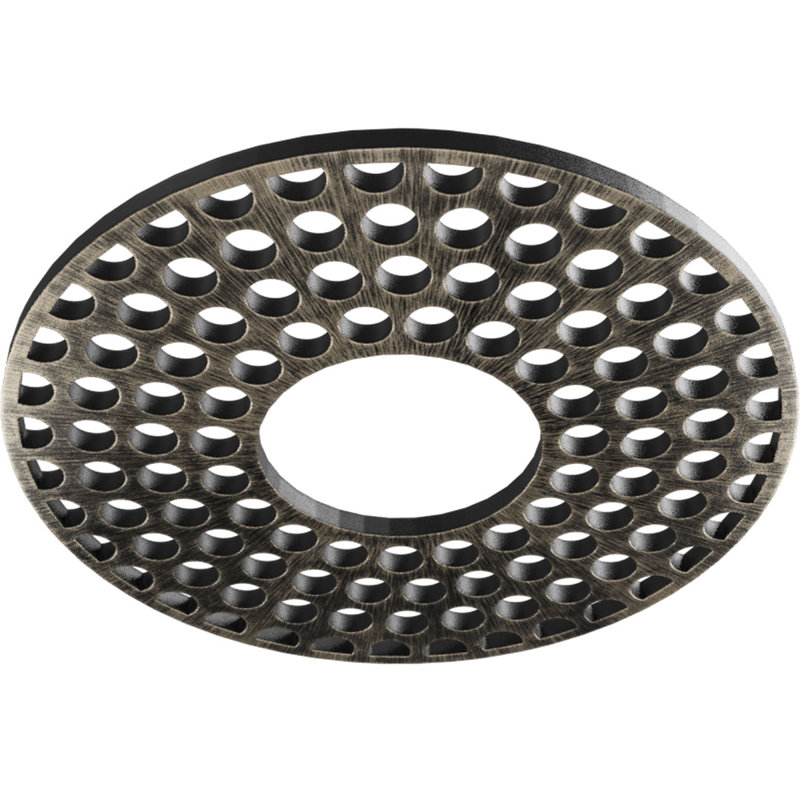 Médaillon de plafond en PVC de qualité architecturale Fink, H 38 po x l 38 po x P 1 po, Argenté antique chaleureux