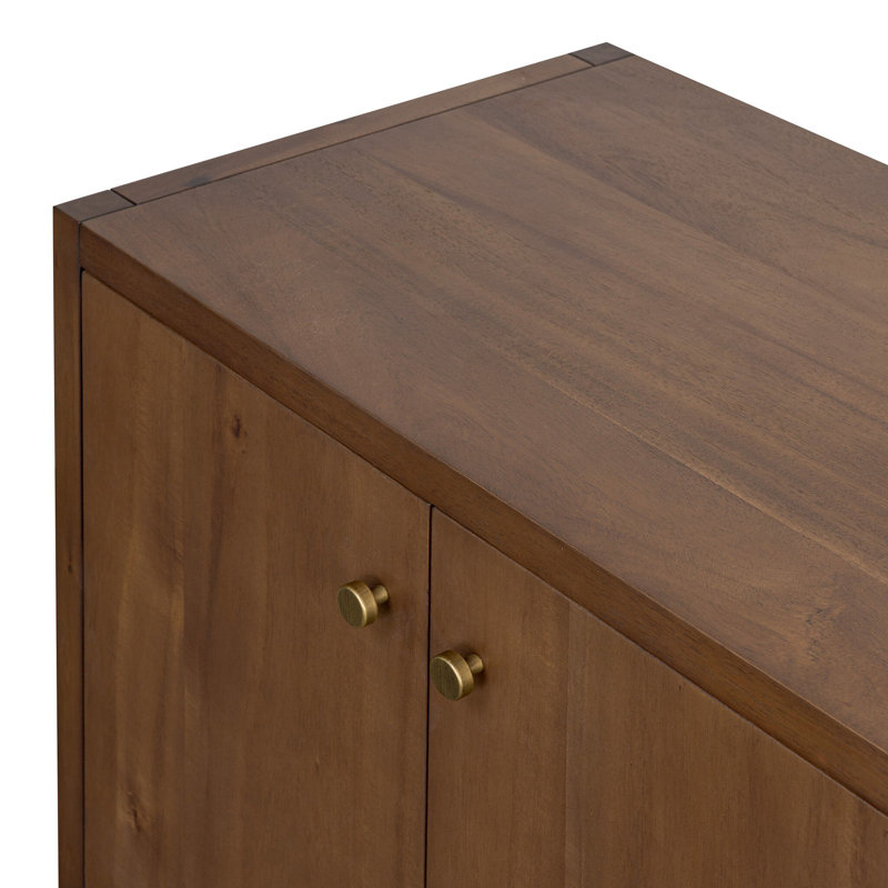 Sullivan Media Console-Saddle Tan, Brown