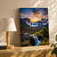 Reproduction d'art sur toile, "Une scène de coucher de soleil à couper le souffle dans une vallée de montagne majestueuse", art mural-4438256