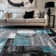 Fanton Abstract Machine Woven Grey/Black/Blue Area Rug