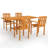 Partida 4 - Person Teak Wood Patio Dining Set with Extendable Rectangular Table