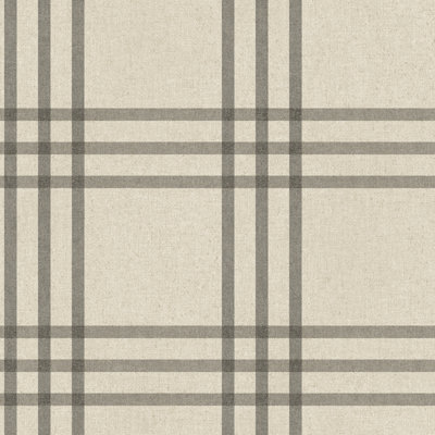 Papier peint à carreaux noir Fletcher