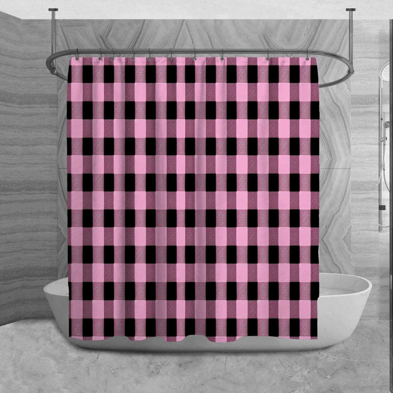Rideau de douche Ottoniel Gingham, H 84 po x l 70 po