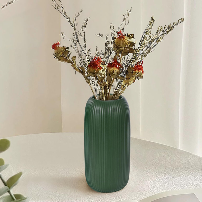 Vase en céramique 8 po, Vert