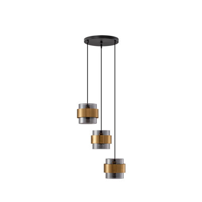 3 - Light Black Cluster Pendant