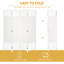 Paravent 4 panneaux, écran d'intimité pliable, séparateur de pièce 5,6 pi, cloison de séparation autoportante en fibre Wave pour pièces, maison, bureau, blanc-703267018