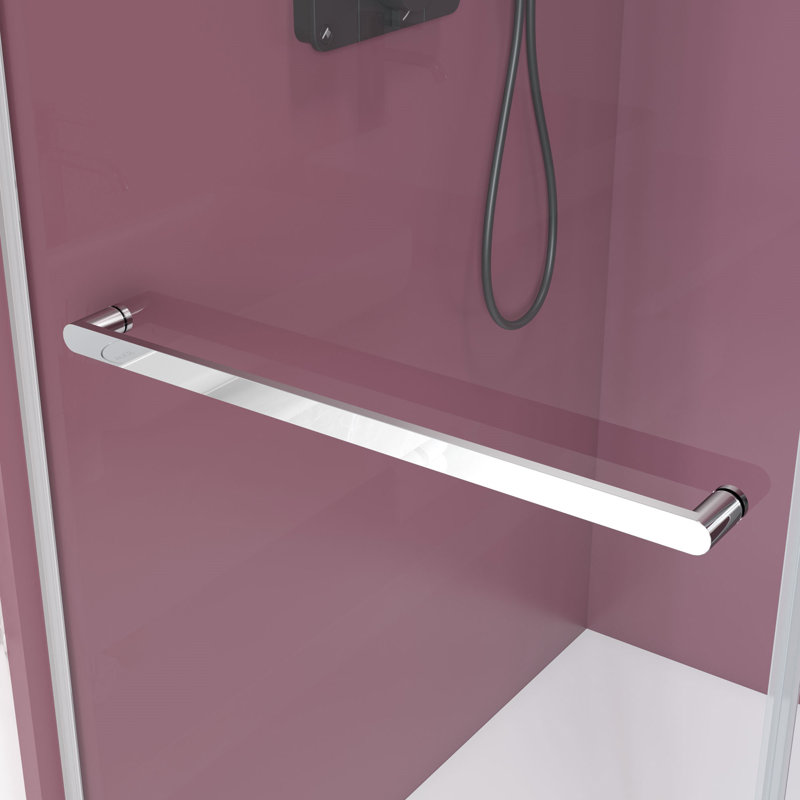 72'' - 76'' W X 76'' H Double Sliding Frameless Shower Door With 3/8 Inch (10Mm) Clear Glass, Chrome
