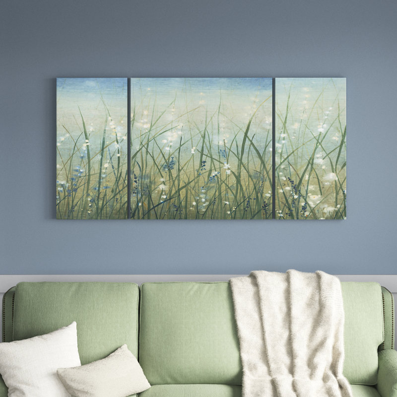 «Bliss I», reproduction sur toile 3 pièces, H 32 po x l 64 po x P 1,5 po