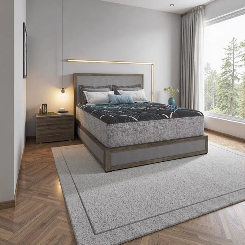 Restonic Comfort Care 15" Euro Top Hybrid Mattress - Plush King Size with Individual Pocketed Coils, Cooling Technology & Lumbar Support