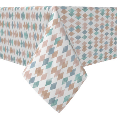 Rectangular Geometric Cotton Twill Tablecloth