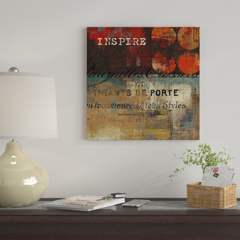 « inspire », impression sur toile, H 26 po x l 26 po x P 1,5 po