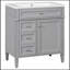 Meuble-lavabo sur pied simple avec plateau en céramique 30 po Srivanth