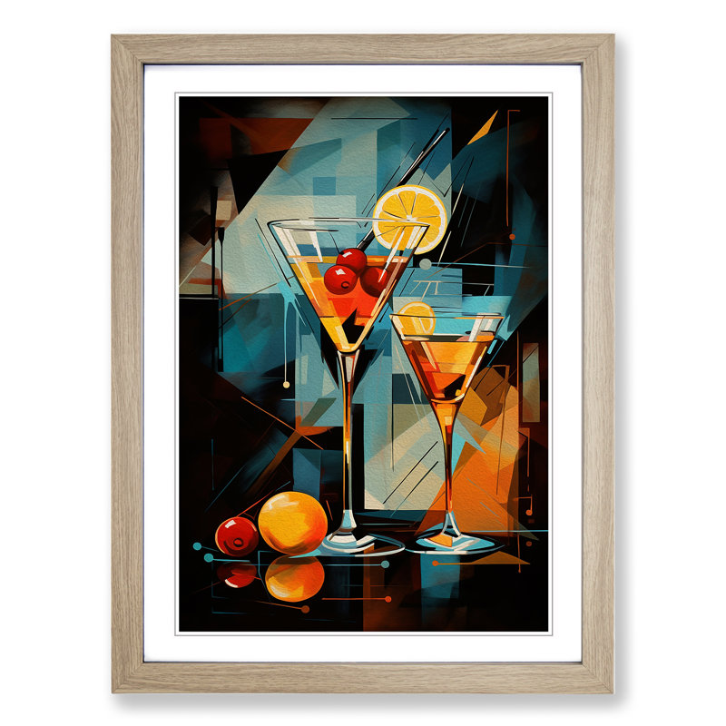 Single Picture Frame Print on Wood, 64cm H x 46cm W, Oak Framed