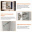 80mm W 70mm H Surface Frameless Medicine Cabinet Mirror 2 Adjustable