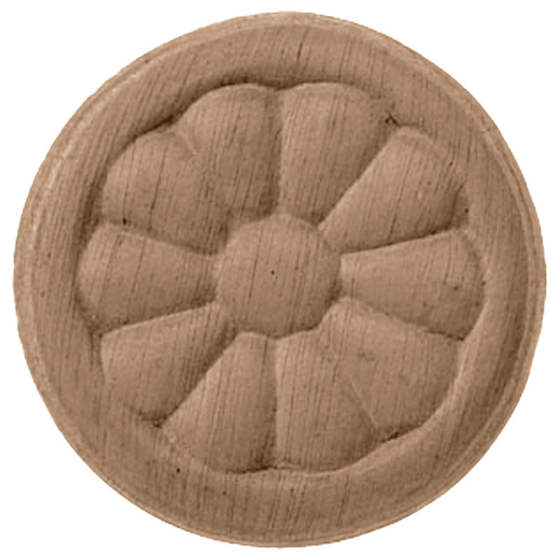 Reese 2.75'' H x 2.75'' W x 0.25'' D Wood Rosette Applique