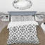 Ensemble de housse de couette noir et blanc à imprimé quadrilobe I - Traditional-109148392