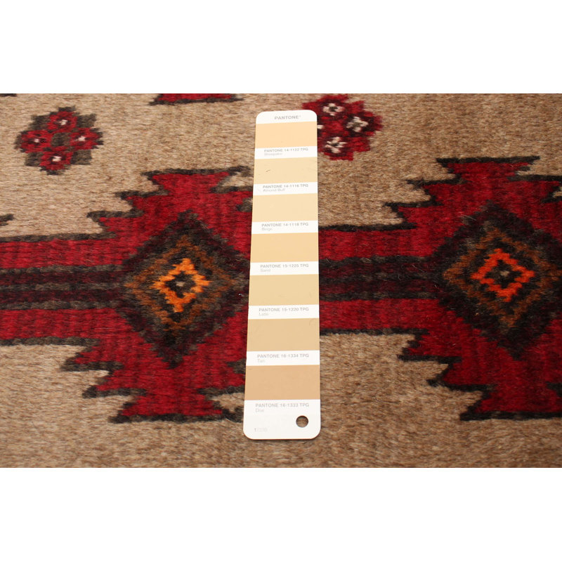Tapis brun royal Baluch 3 pi 3 po x 5 pi 8 po