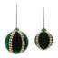 Ornements en forme de boule scintillante (ensemble de 4) - Décorations de Noël en plastique / polyester de 3 po et 4 po-1303423487