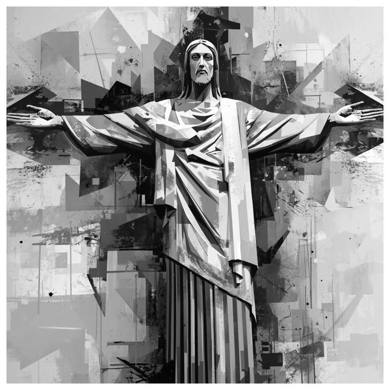 Tapis de bain Christ le Rédempteur, L 34 po x L 21 po