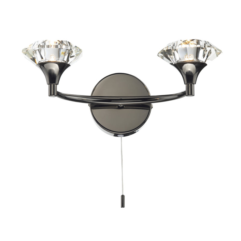 Greenhaw Armed Sconce, Black Chrome