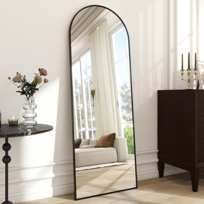 Arched Metal Oversized Full Length Mirrors Wall Mirrors with Stand