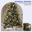 Arbre de Noël artificiel pré-décoré 6 pi / 7,5 pi / 9 pi avec pointes givrées, lumières pré-installées, pommes de pin et baies-1566661440