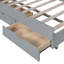 Wooden LED Platform Bed with Trundle-1256615446-1256615444
