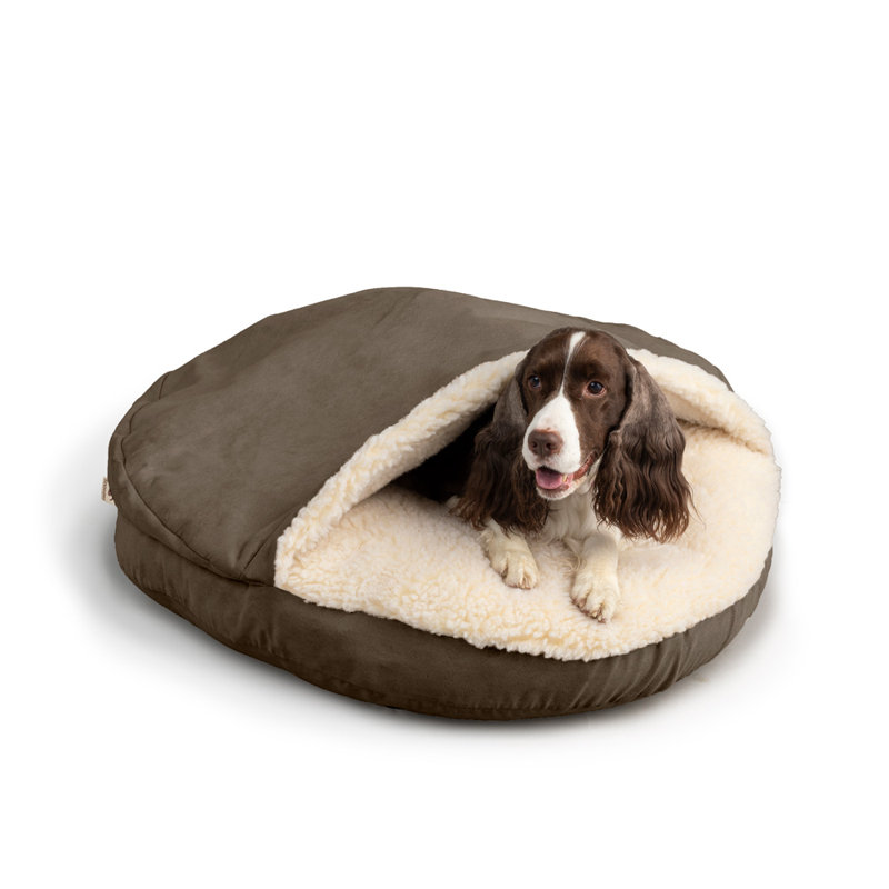 Lit à capuche Snoozer Cozy Cave Luxury, Chocolat noir, Grand (l 35 po x P 35 po x H 8 po)