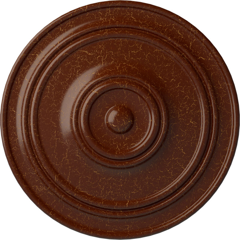 Médaillon de plafond classique Endurathane, 21 7/8 po x P 2 3/8 po (pour auvents jusqu'à 5 1/2 po), Acajou poli craquelé