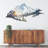 Yosemite Basin Mountain Range View Metal Wall Art - Rustic Nature Landscape Decor - California National Park Inspired Mountain Scene - Industrial Style Wall Hanging - Scenic Wilderness Silhouette Artwork - Large Statement Home Decor Piece-1254094095