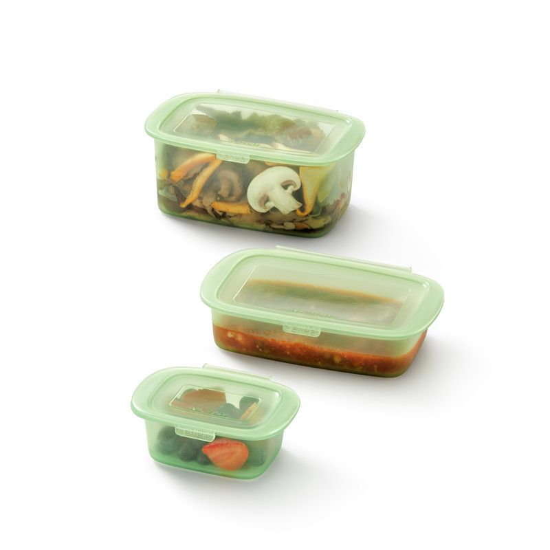 Lékué Reusable Silicone Boxes, Set of 3
