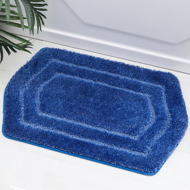 Non-Slip Bath Rug, Blue, 43.2cm W x 68.6cm L
