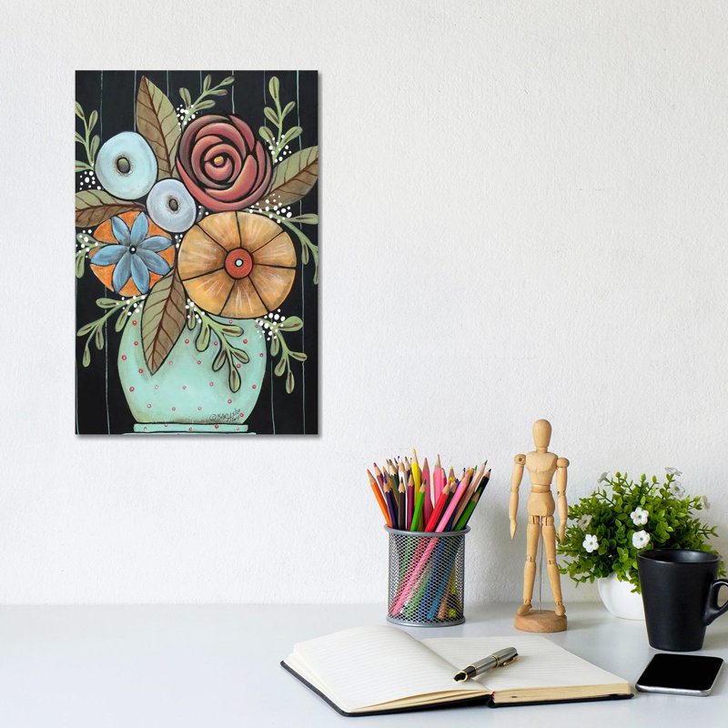 Prim floral par Karla Gerard - impression sur toile tendue, H 12 po x l 8 po x P 0,75 po