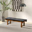 Banc Lucia en similicuir noir