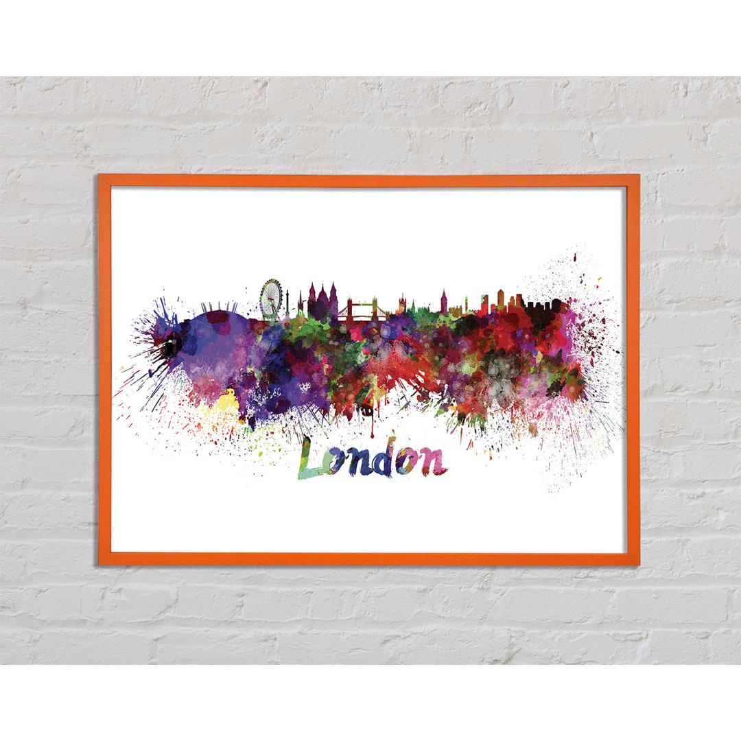 Anges Rainbow London Splash 1 - Einzelner Bilderrahmen Kunstdrucke