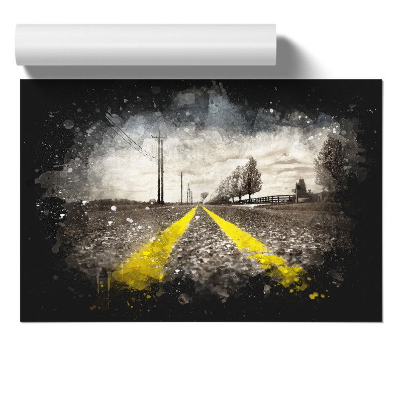 The Open Road Vol.4 - Unframed Painting, 21cm H x 30cm W x 0.1cm D