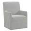 Chaise avec accoudoirs recouverte de tissu d'ameublement gris Sinclair