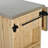 Wood Kitchen Island with Stainless Steel Top-1805535269